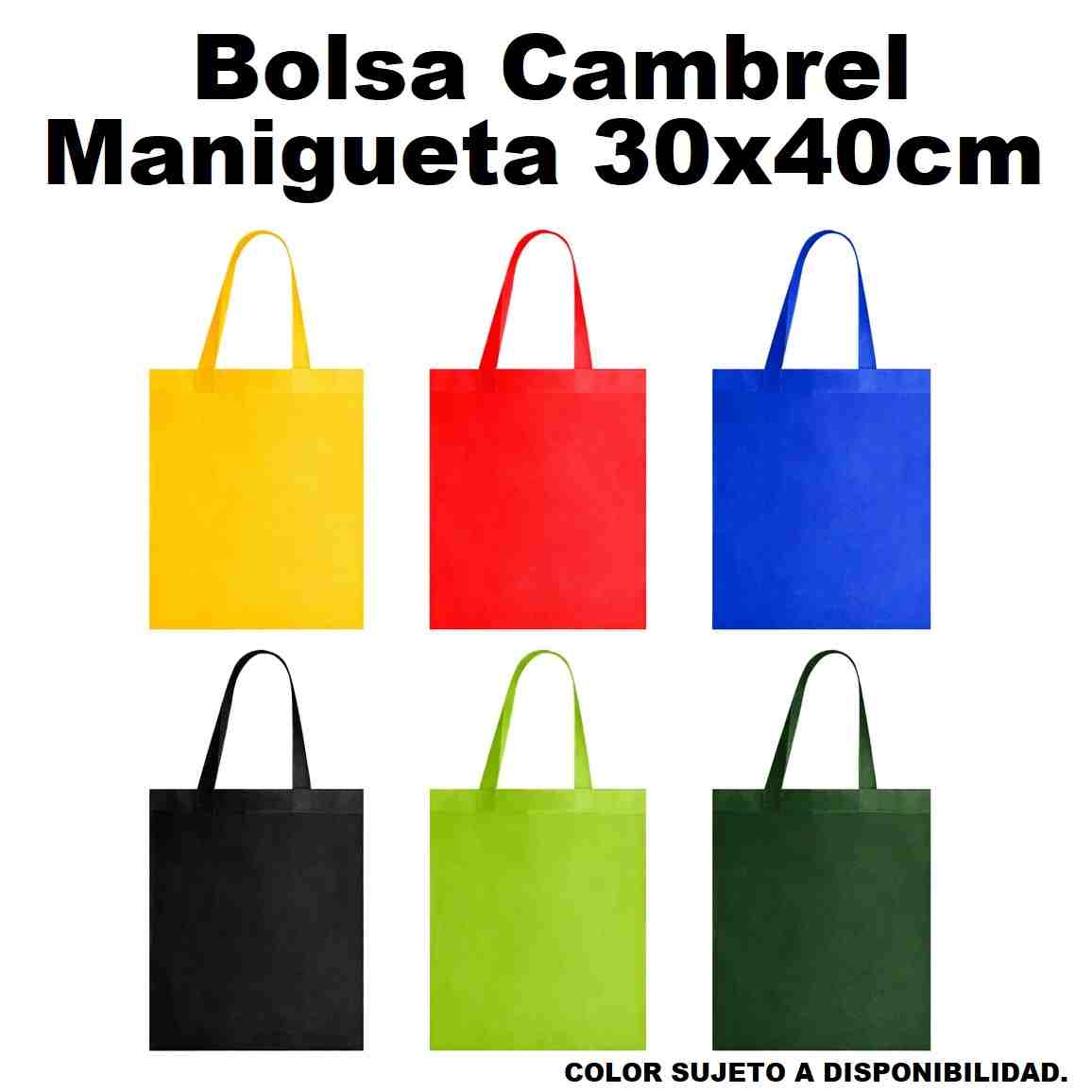 Bolsa Cambrel Manigueta 40x50 Colores JM5817