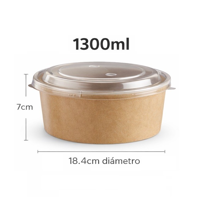 Bowl 1300ml o 44onz con Tapa x 1und DARNEL