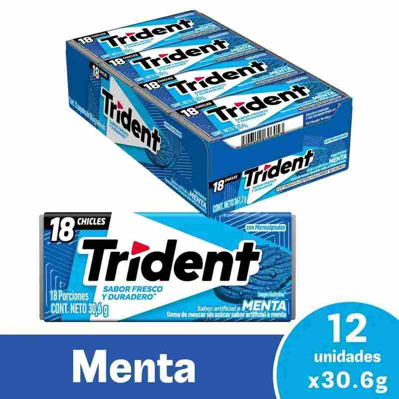 Trident Menta Display x 12Und (18 Chicles)