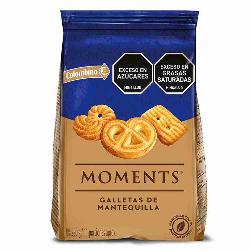 Galletas Moments Danesas 280gr Mantequilla