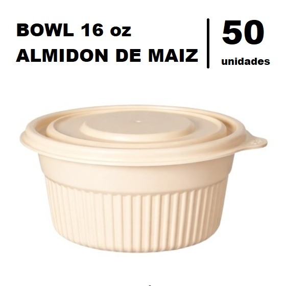 Contenedor 16onz Almidon de Maiz 50und