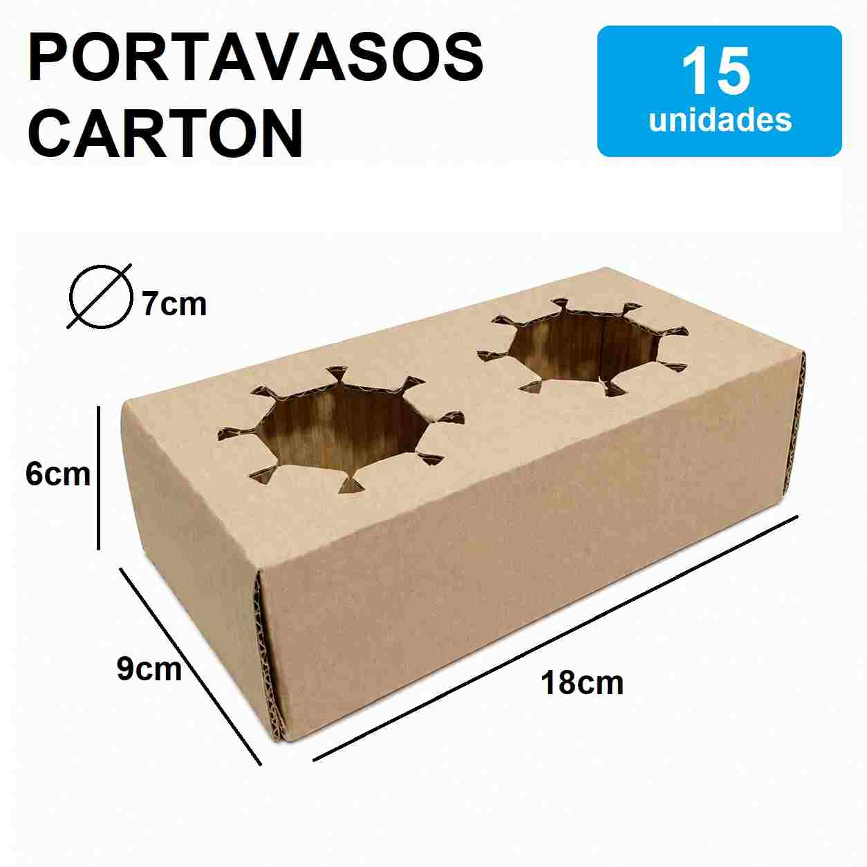Portavaso Carton x 15und