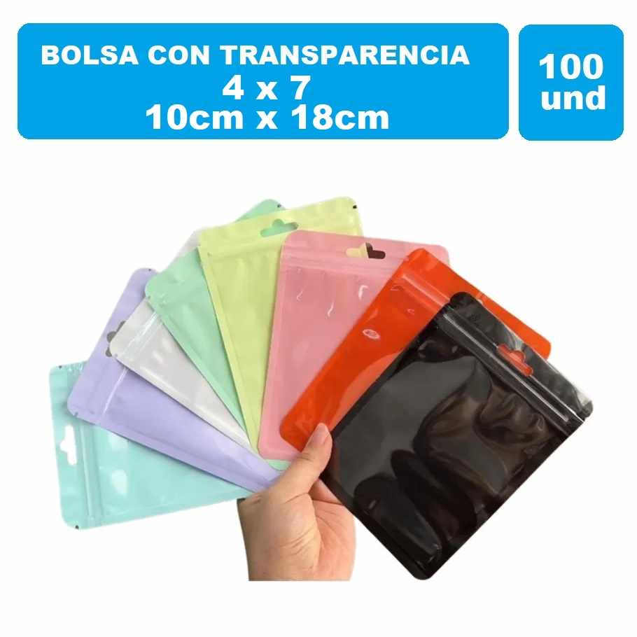 Bolsa Plastica con Transparencia Cierre 4x7 x 100und 