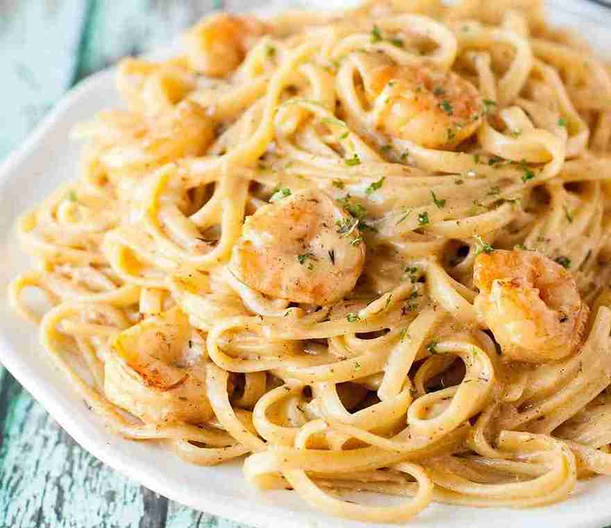 Espaguettis con Camarones