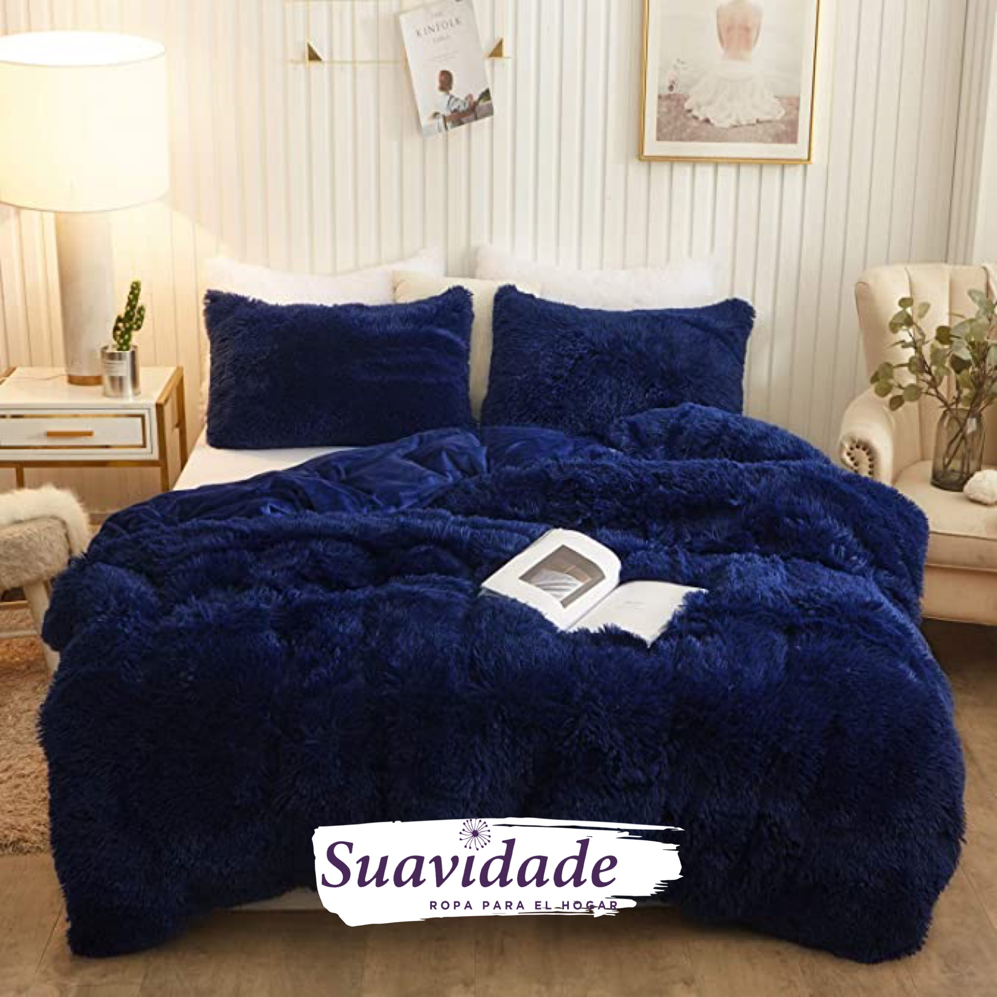 Edredón Felpa 200x240 Azul