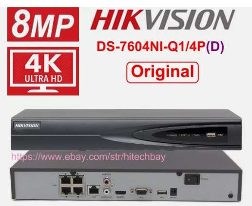 NVR 4CH HIKVISION 4K PoE DS-7604NI-Q1/4P (D)