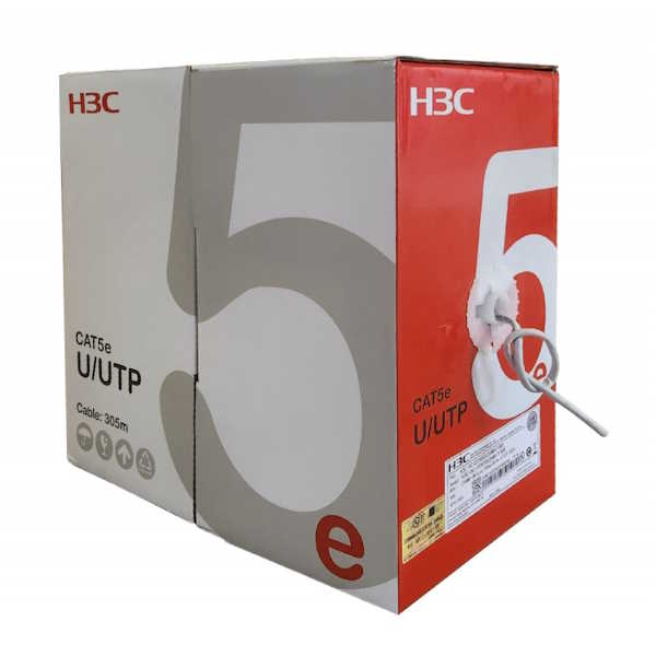 CABLE UTP H3C CAT5E 24AWG GRIS  305M 100% COBRE 