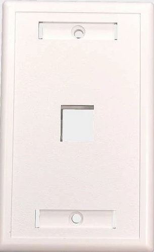 FACE PLATE  1P KEYSTONE VERTICAL BLANCO 
