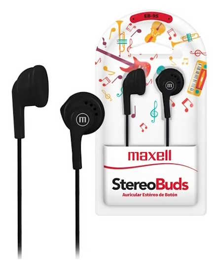 Audifonos Maxell manos Libres Sin Goma Negro 