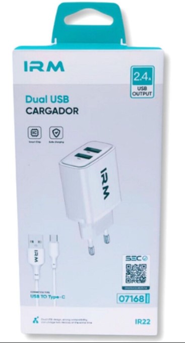 CAJA CARGADOR DOBLE USB  IRM