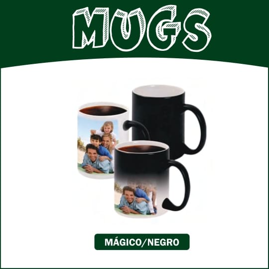 MUGS NEGRO 11 onzas RECUADRO BLANCO