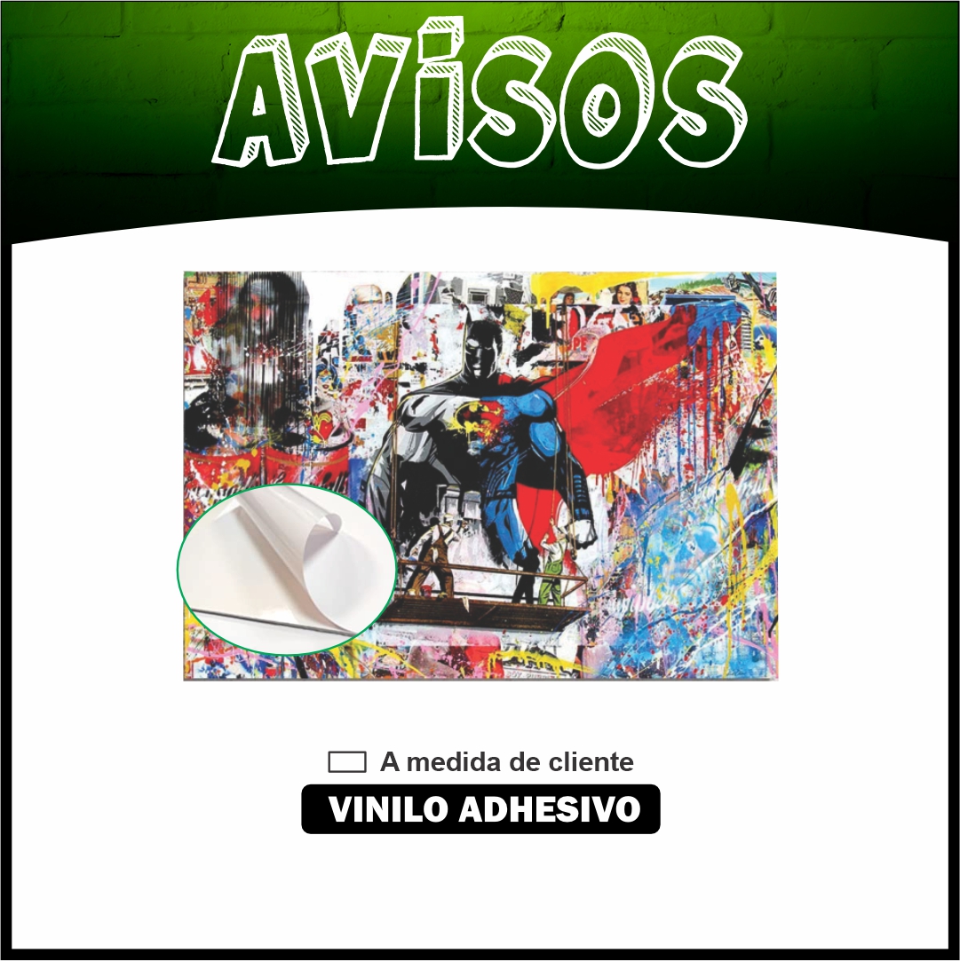 AVISOS VINILO ADHESIVO PARED