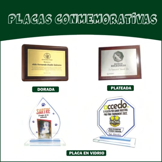 PLACAS CONMEMORATIVAS