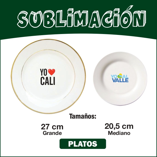 SUBLIMACION PLATOS