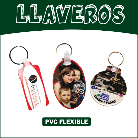 LLAVERO PVC FLEXIBLE FULL COLOR