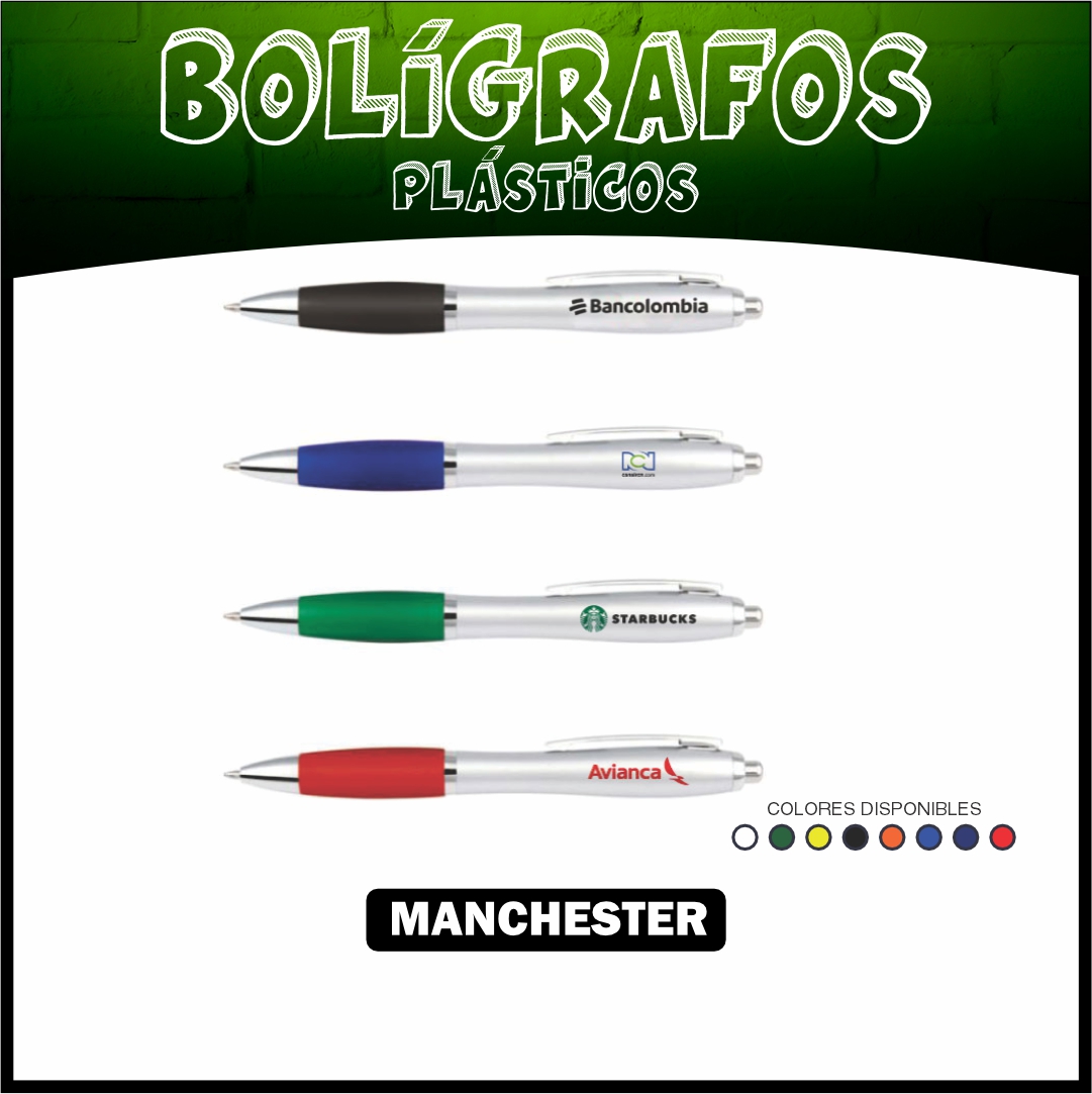 BOLIGRAFOS ESFERO PLASTICO REFERENCIA MANCHESTER