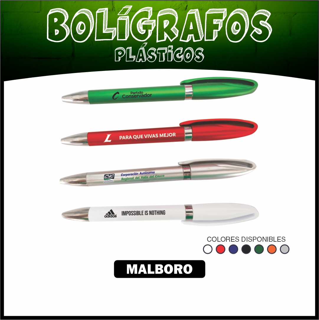 BOLÍGRAFOS ESFEROS PLÁSTICOS REFERENCIA MALBORO