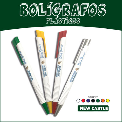 BOLÍGRAFOS ESFEROS PLÁSTICOS REFERENCIA NEW CASTLE
