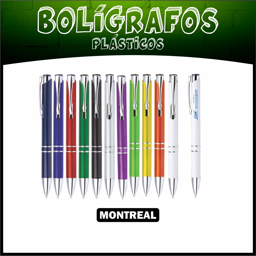 BOLÍGRAFOS ESFEROS PLÁSTICOS REFERENCIA MONTREAL