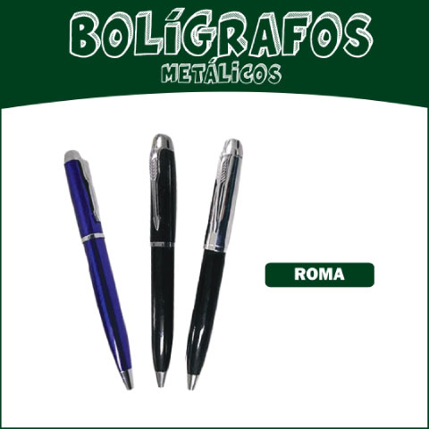 BOLÍGRAFOS ESFEROS METÁLICOS REFERENCIA ROMA