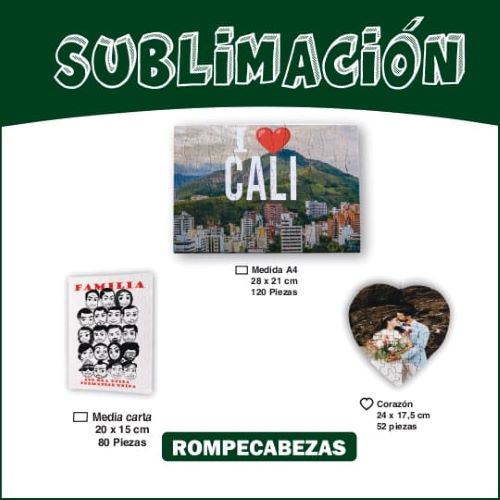 SUBLIMACION ROMPECABEZAS