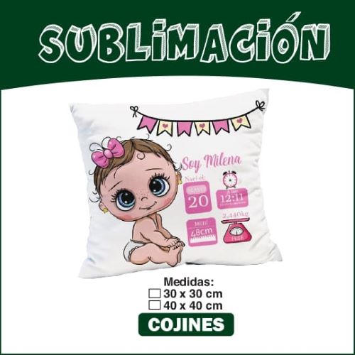 SUBLIMACION COJINES