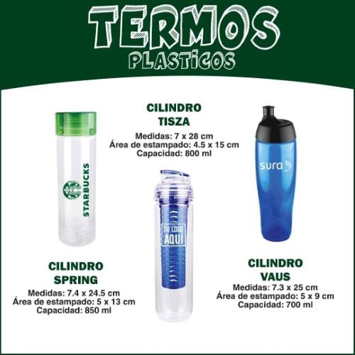 TERMOS PLÁSTICOS SPRING/TISZA/VAUS