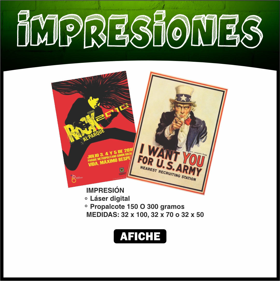 IMPRESION EN PREPALCOTE 33X100