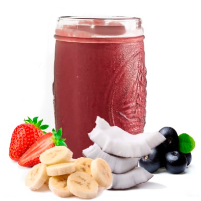 Batido Asai + fruta + leche coco 400ml
