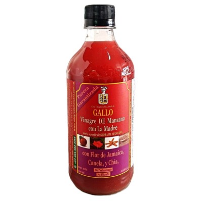 Vinagre de Manzana con Flor Jamaica Canela Chia 500ml Gallo