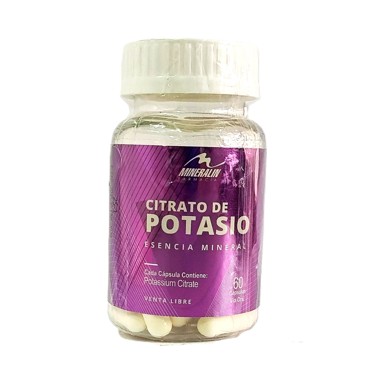 Citrato de Potasio 60 caps - Mineralin