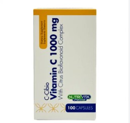 Vitamina C 1000mg  con  Citrus Bioflavonoid 100 caps Nutravita - Enervida