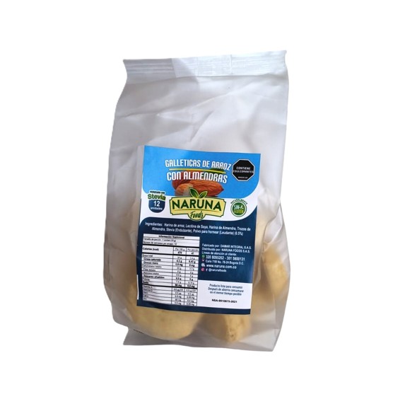 Galletas de Arroz con Almendra x 12unid Naruna