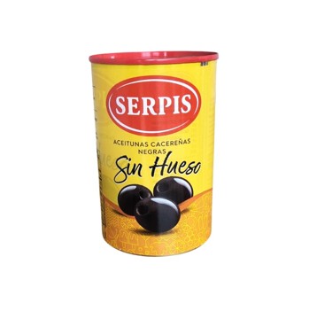 Aceitunas Negras Cacereñas Sin Hueso lata 300gr Alfa