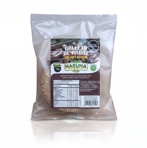 Galleta de Arroz con Café y Cacao x 2 unids Naruna