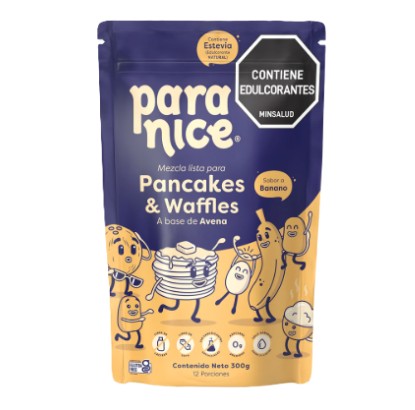 Mezcla Pancakes y Waffles Avena sabor Banano 300gr