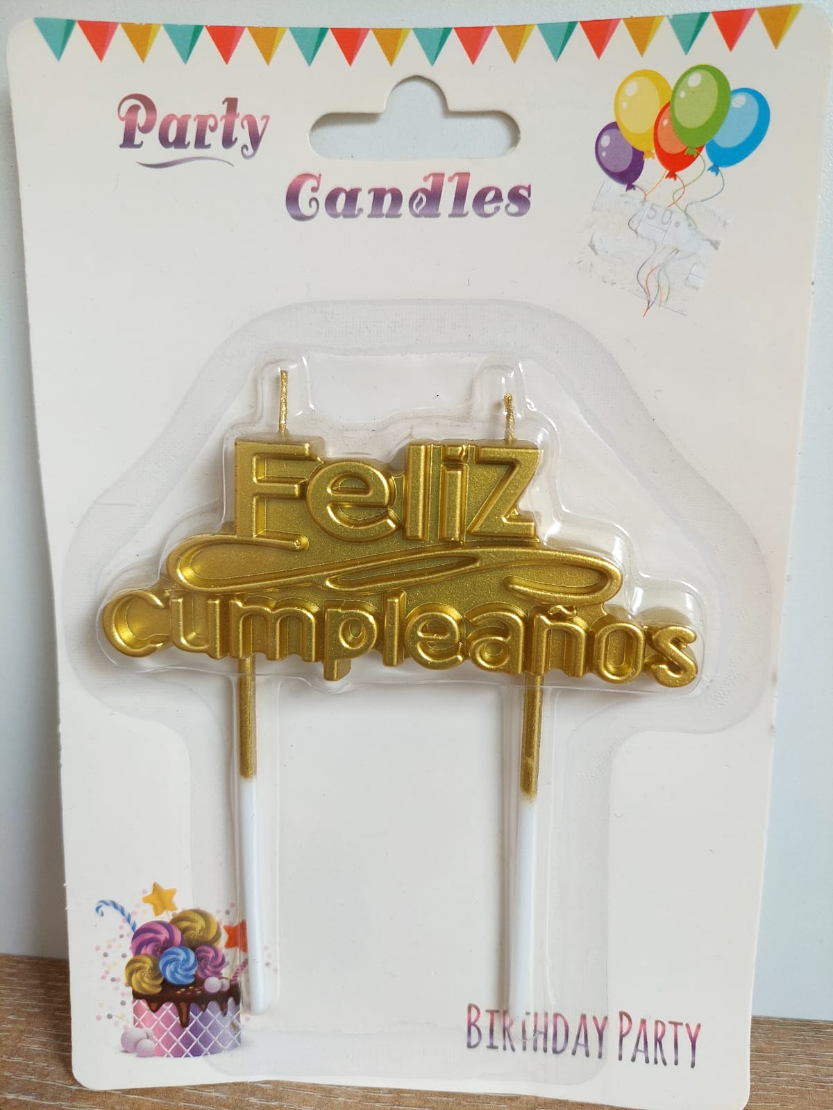 VELA FELIZ CUMPLEAÑOS  CURSIVA
