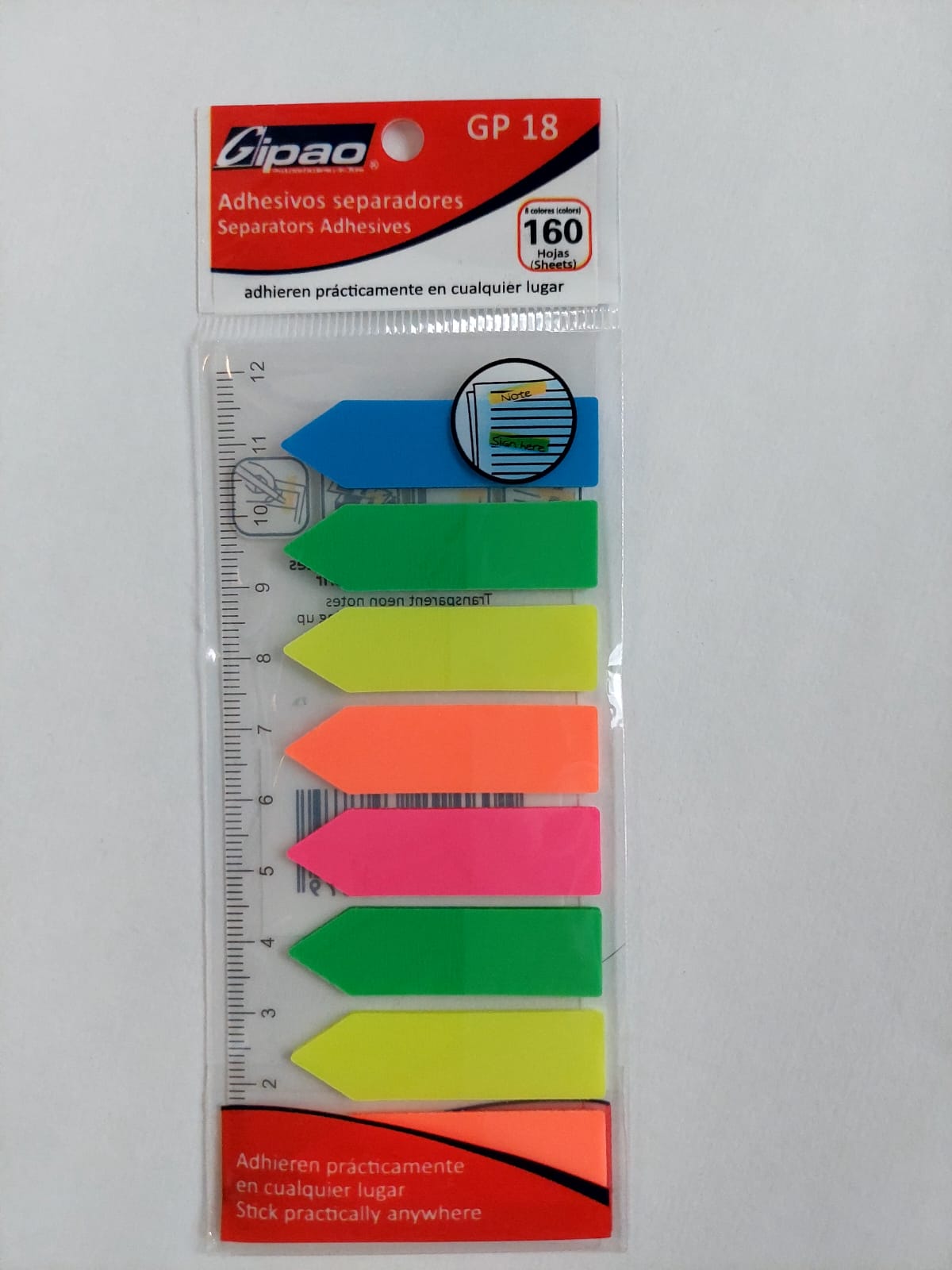 BANDERITAS GIPAO X 8 FLECHAS BOLSA COL