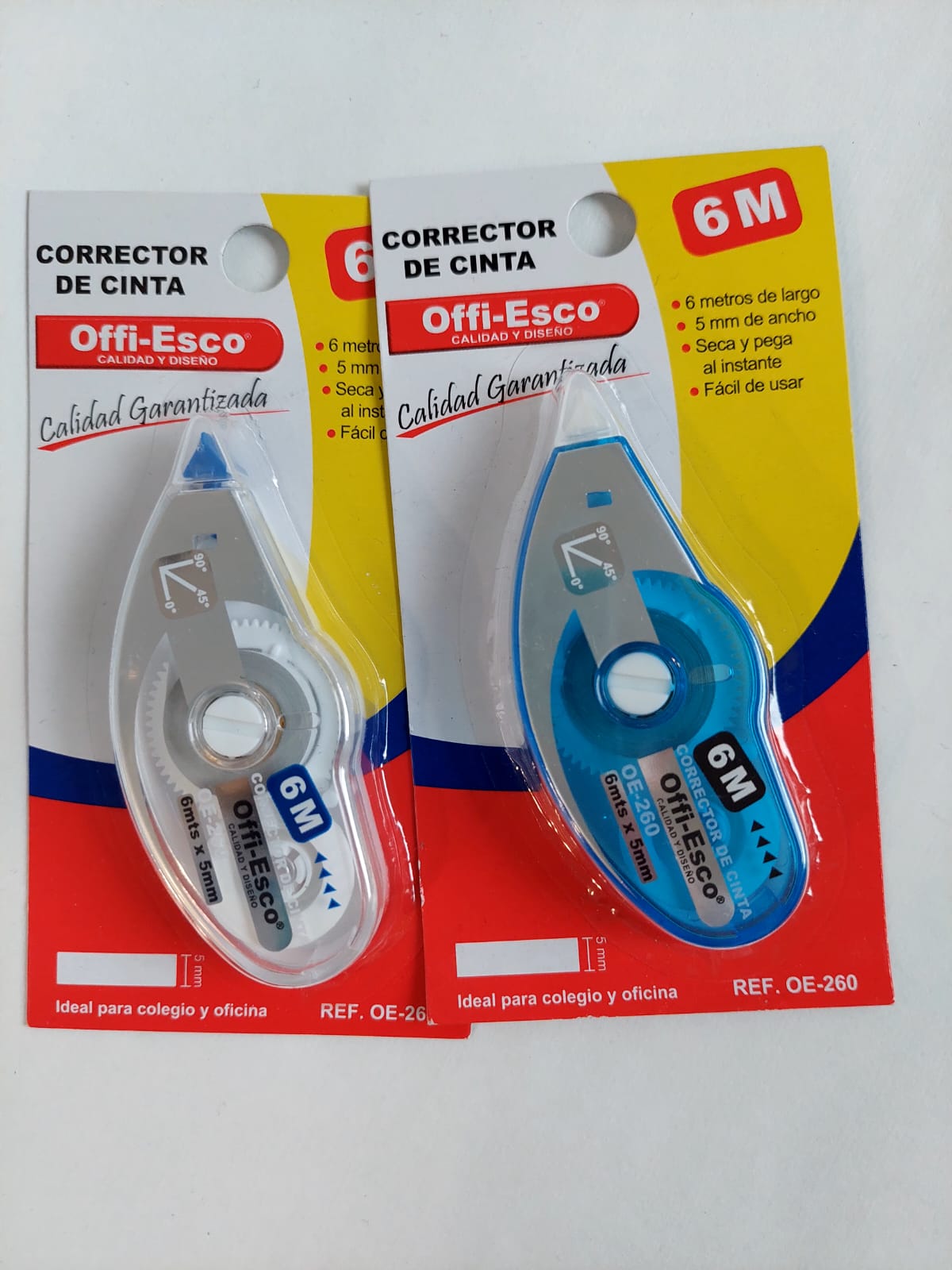 CORRECTOR CINTA OFFI ESCO 6M CARTON