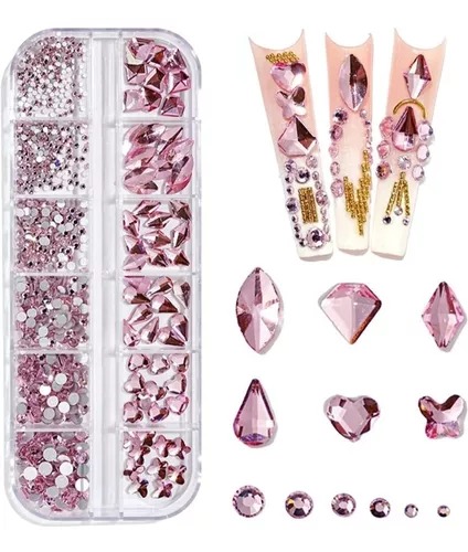16396 CAJA X 12 PIEDRAS MIX ROSA