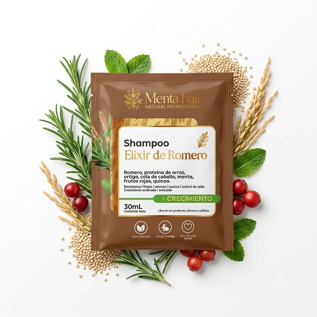 SHAMPOO DE ROMERO MENTA HAIR SOBRE 30 ml