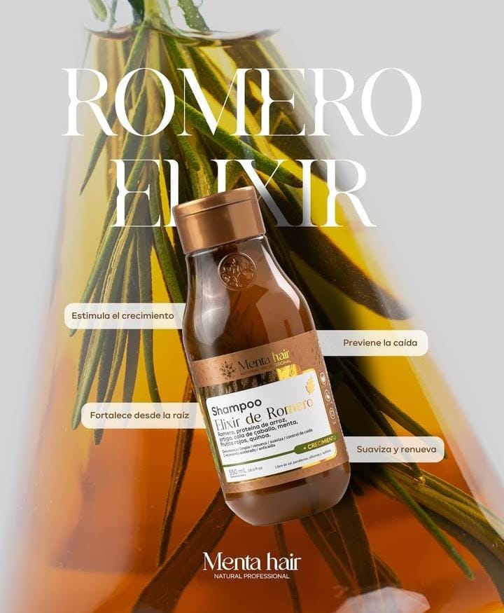 SHAMPOO ELIXIR DE ROMERO MENTA HAIR X550ML
