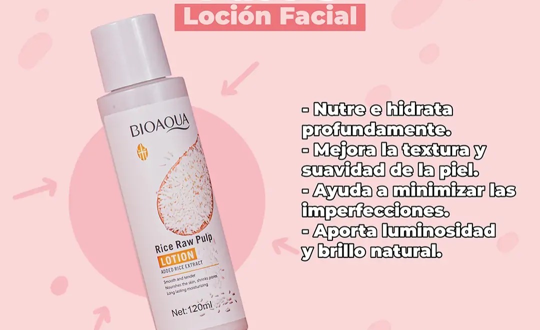 LOCION FACIAL DE ARROZ BIOAQUA