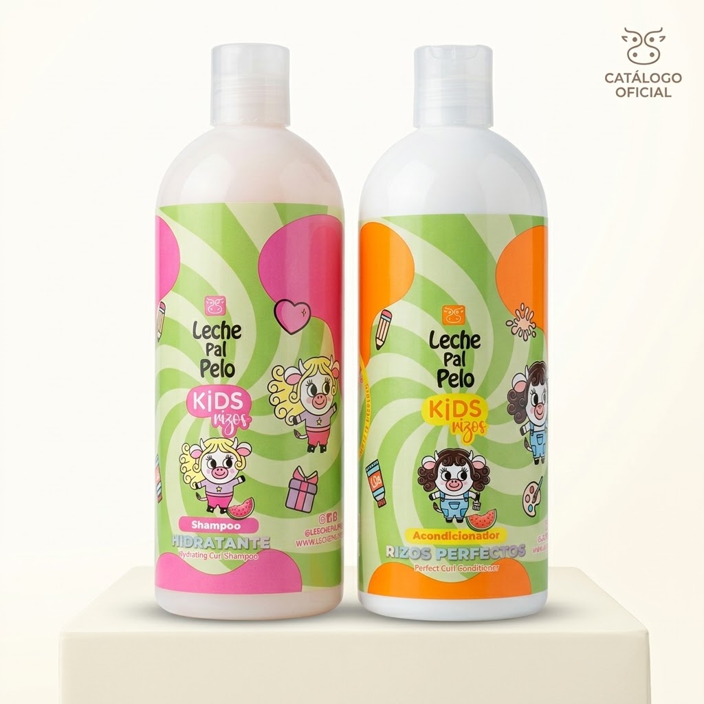 SHAMPOO Y ACONDICIONADOR LECHE PAL PELO RIZOS KIDS LITRO