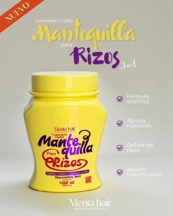MANTEQUILLA Y ACIDO HIALURONICO PARA RIZOS MENTA HAIR