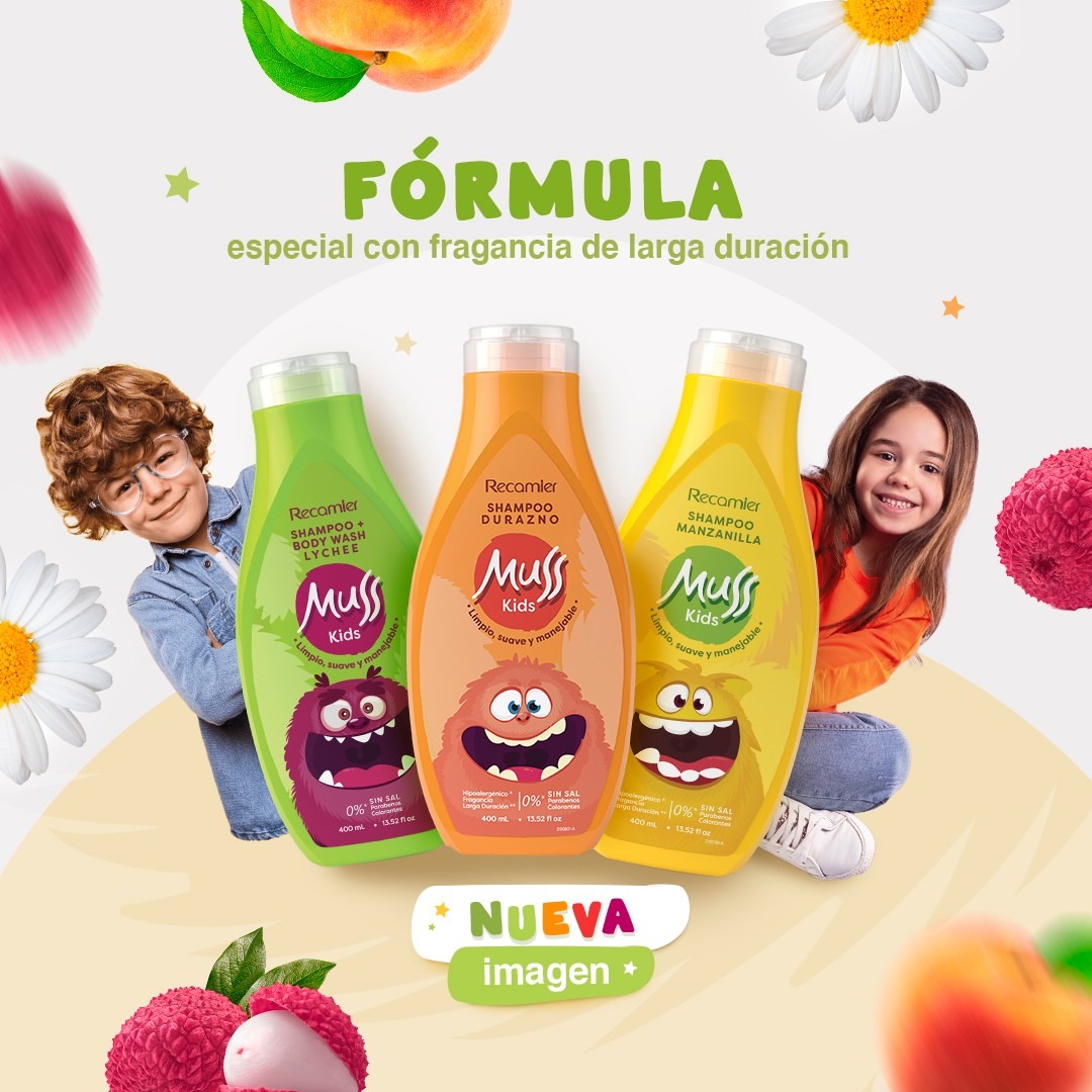 SHAMPOO Y ACONDICIONADOR KIDS MUSS RECAMIER X400ML