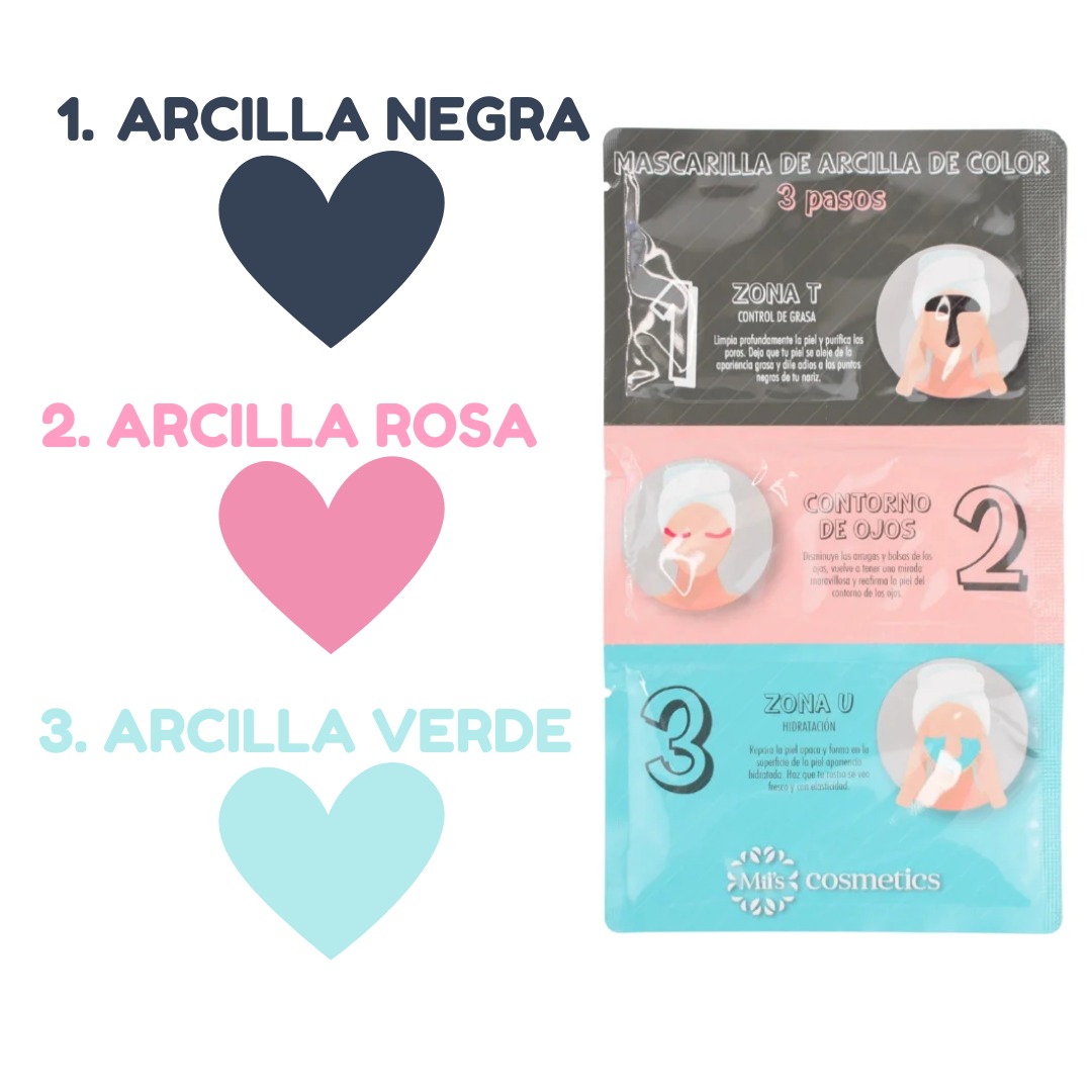 MASCARILLA DE ARCILLA X3