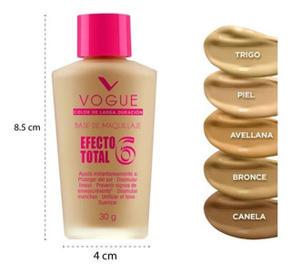 BASE LIQUIDA VOGUE EFECTO TOTAL 6 ROSCA