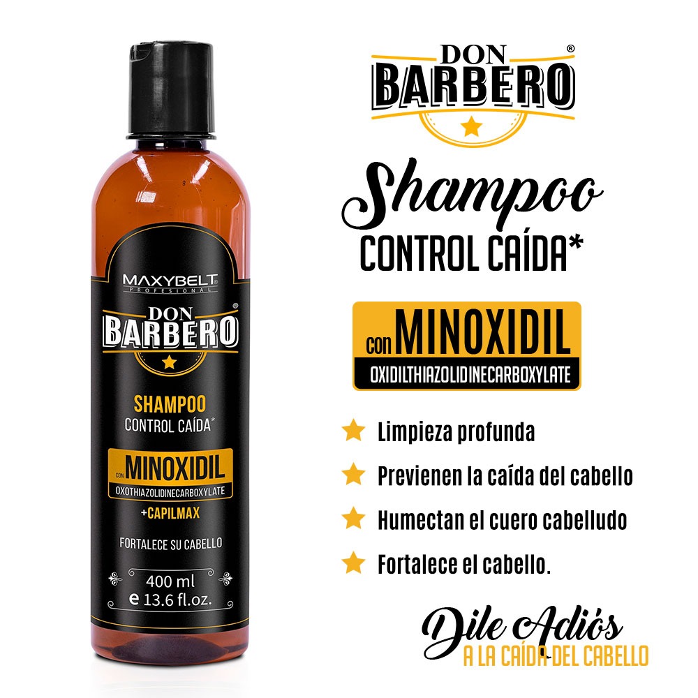 SHAMPOO CONTROL CAIDA CON MINOXIDIL DON BARBERO