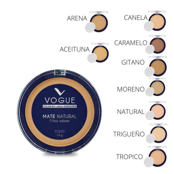 POLVO COMPACTO VOGUE MATE NATURAL